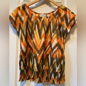 Michael Kors top brown/orange. Size PS